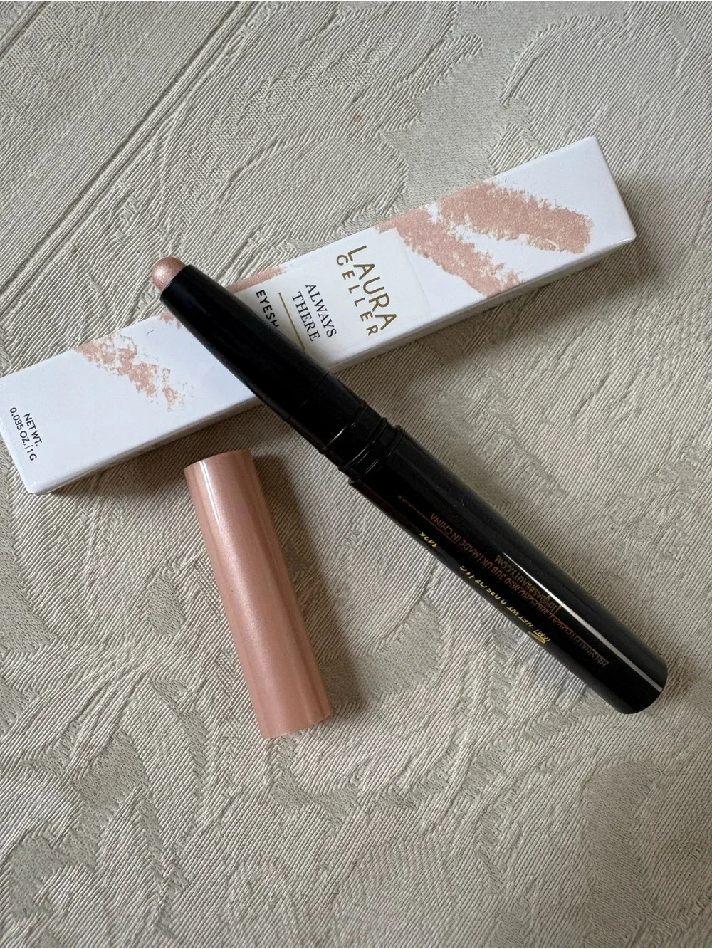 Laura Geller Always There Cream Eyeshadow Stick Crayon Sunlit Shimmer BNIB